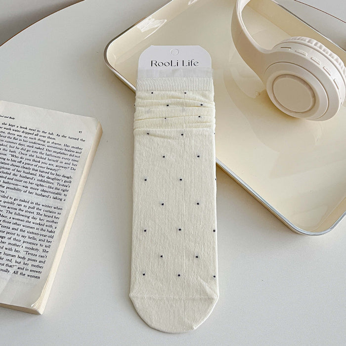 Wholesale Socks, lace, polka dots, boneless pile socks, breathable mid tube socks