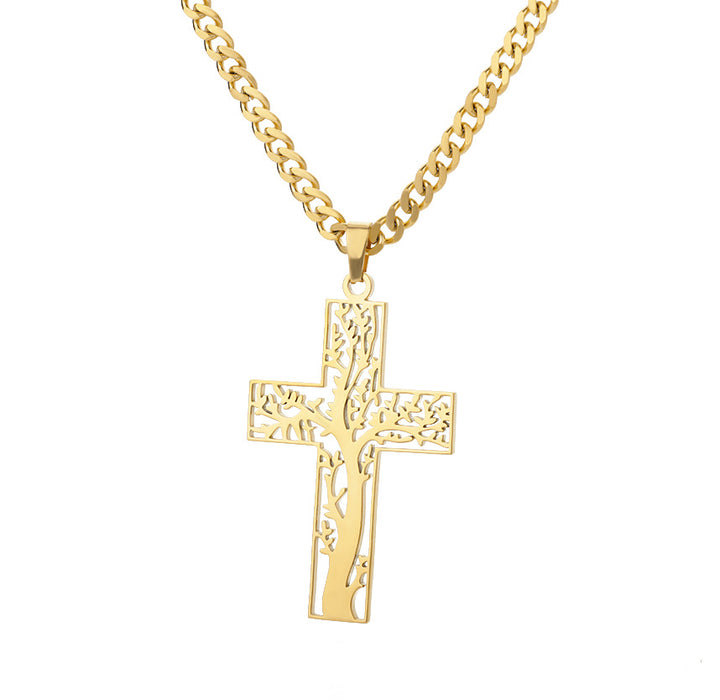 Wholesale stainless steel cross necklace titanium steel pendant jewelry