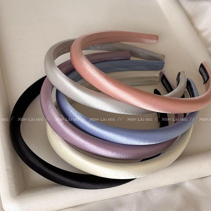 Wholesale Satin headband, new style, wash face headband, stylish and stylish, pressed hair, simple headwear