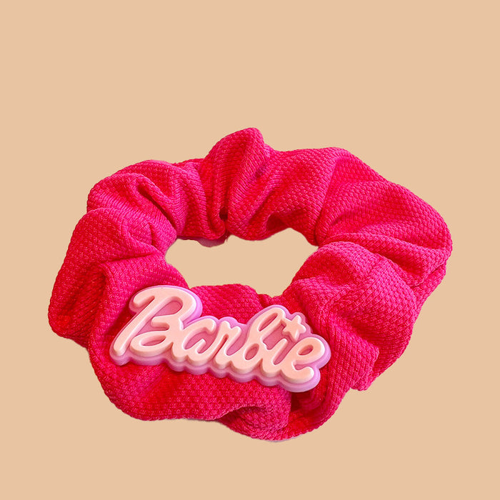 Wholesale Large plush textured scrunchie with bow