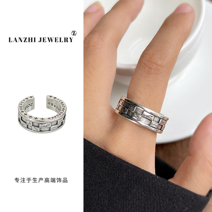 Wholesale Vintage wide open mouth ring jewelry silver ring wholesale