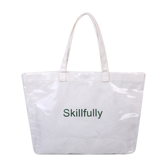 Wholesale Large capacity transparent texture bag, single shoulder handbag