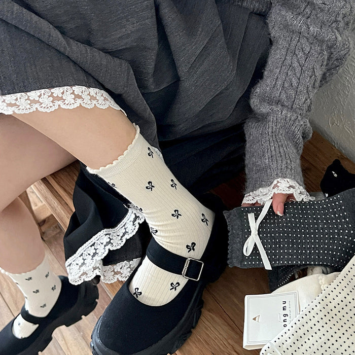 Wholesale Socks Girl Mid Socks Girl Autumn Stacking Socks