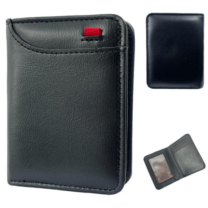 Wholesale PU Leather Men' s Multi-Card Wallet Vertical Card Holder Fashion Accessory MOQ：3