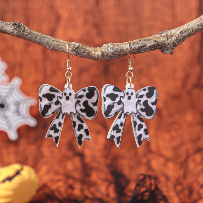 Wholesale Dark Gothic  butterfly earrings for women Ghostly and spooky holiday atmosphere earrings