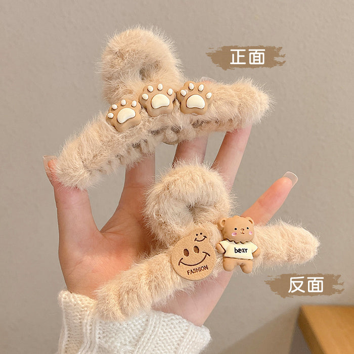 Wholesale Autumn and Winter Plush Grab Clip Large Size JDC-HC-DF002