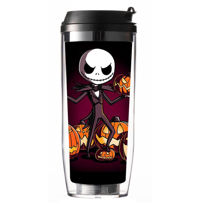 Wholesale Halloween Double Layer Plastic Straw Cup JDC-CUP-WuDuomei002