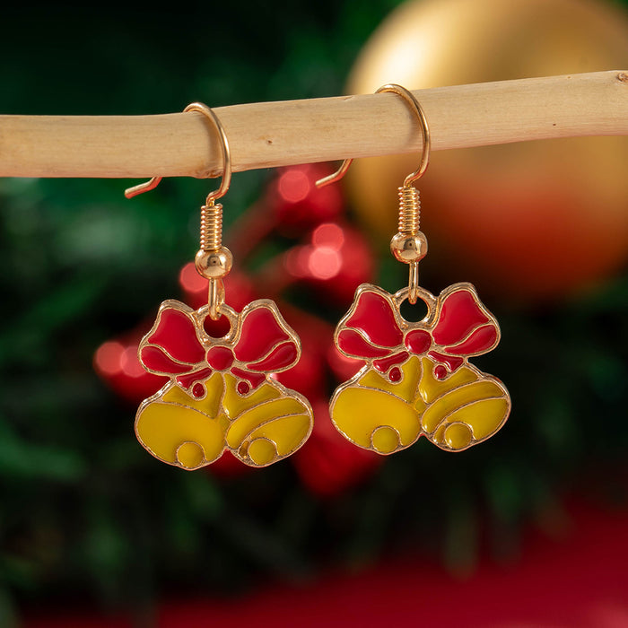 Wholesale Alloy Christmas Earrings with Elk and Snowflake Design for Holiday Party and Gift