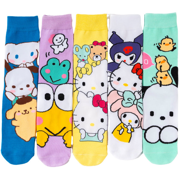 Wholesale Cute cat socks with anime theme for all four seasons
