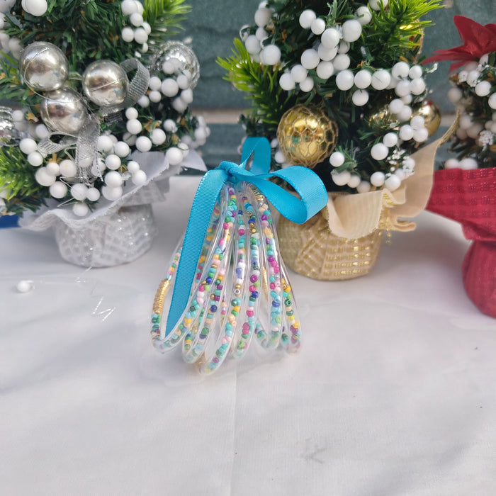 Wholesale 6-layer ribbon silicone tube Christmas bracelet