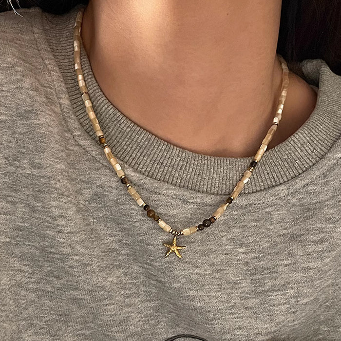 Wholesale Vintage necklace with a high-end feel, antique collarbone chain, versatile and light luxury