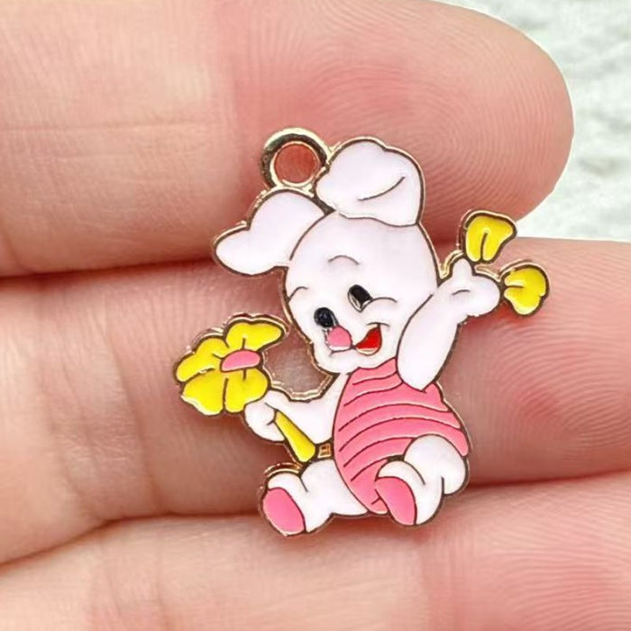 Wholesale Cute cartoon-style enamel alloy DIY pendant
