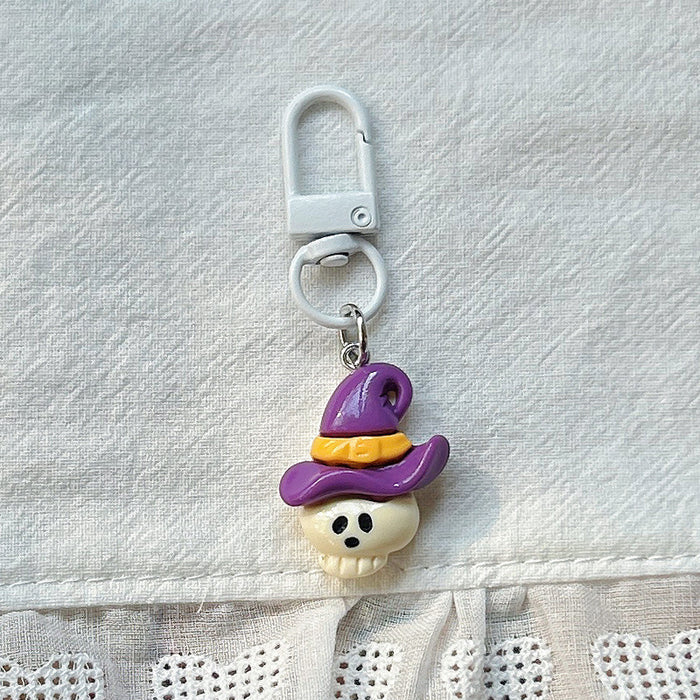 Wholesale Halloween Ghost Skeleton Keychain Cute Gift for Students MOQ≥2