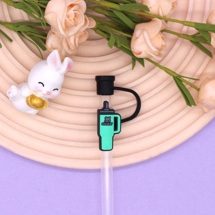 Wholesale 8MM Cute Doll Silicone Straw Cap JDC-SCR-MeiTeEr001