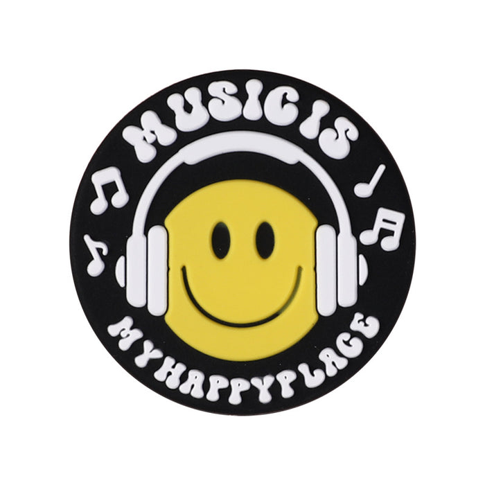 Wholesale 20pcs Music series silicone beads loose beads simulation retro soft plastic record player glue beads DIY jewelry