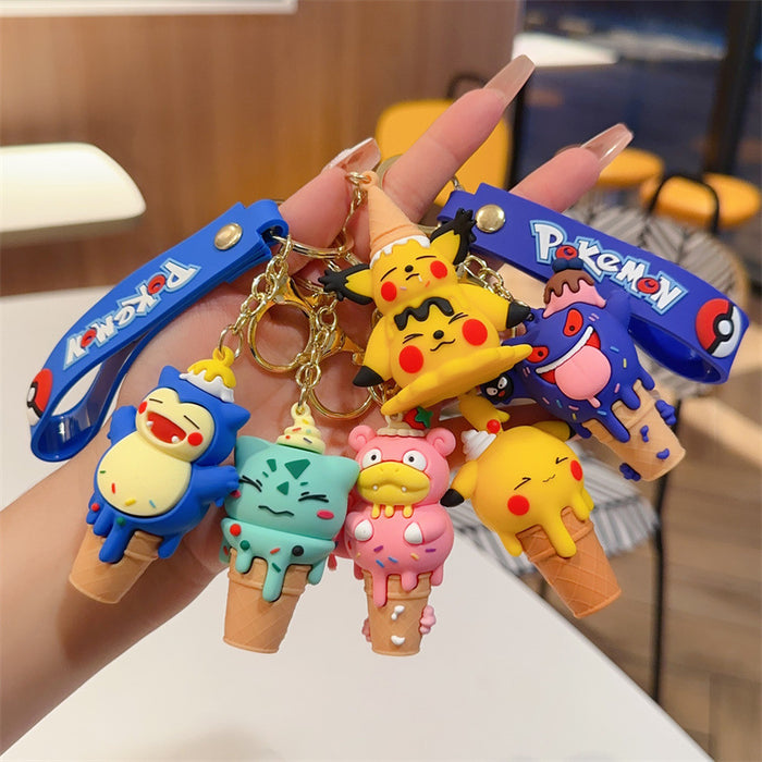 Wholesale Keychain Cartoon PVC Doll Car Parts Keychain Pendant