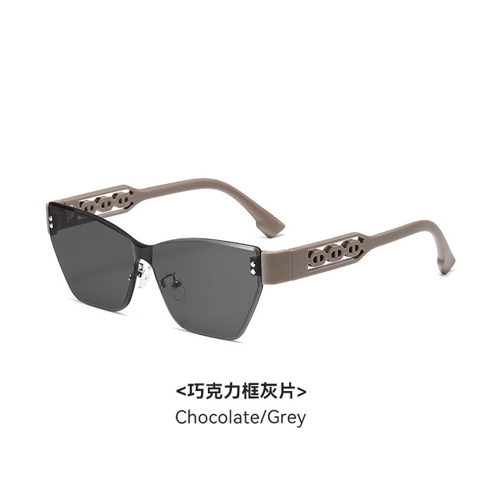 Wholesale New hollowed out sunglasses with round frames, fashionable UV resistant sunglasses, sunshade sunglasses