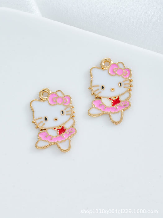 Wholesale 10 pcs Cartoon-style enamel alloy DIY charms