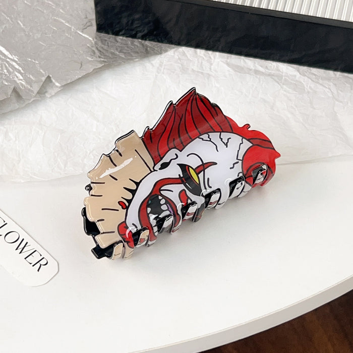 Wholesale New Cross-Border Hot-Selling  Hairpin Funny Ghost Face Hair Claw Ghost Face Horror Niche Design Holiday Dress Hair