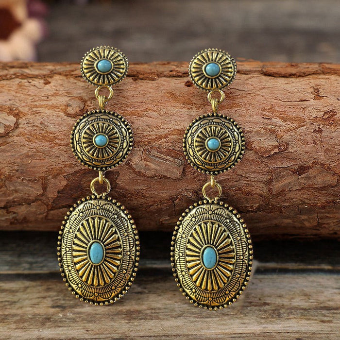 Wholesale Vintage Tassel Drop Long Chain Earrings Bohemian All-match Earrings Retro