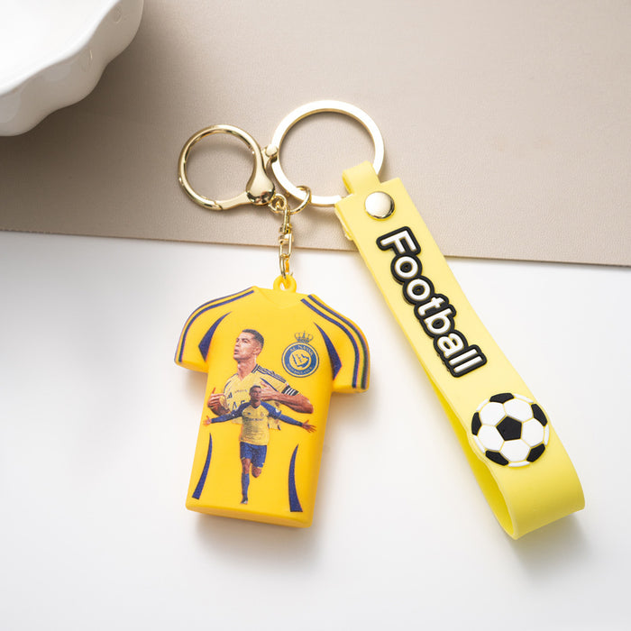 Wholesale Soccer Jersey Keychain Pendant PVC Car Key Accessory Gift MOQ≥2