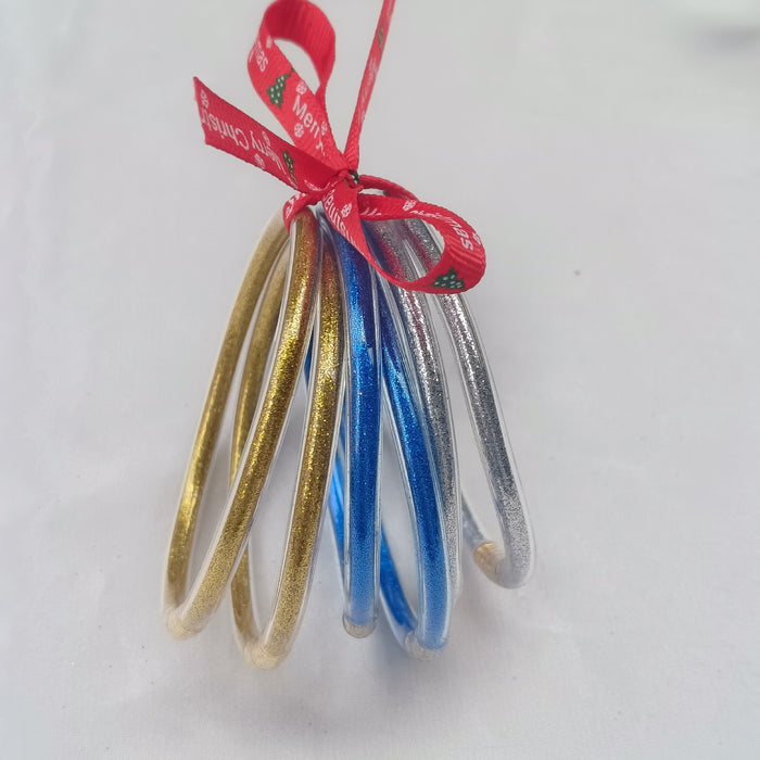 Wholesale Christmas Theme Silicone Gold Powder Bracelet