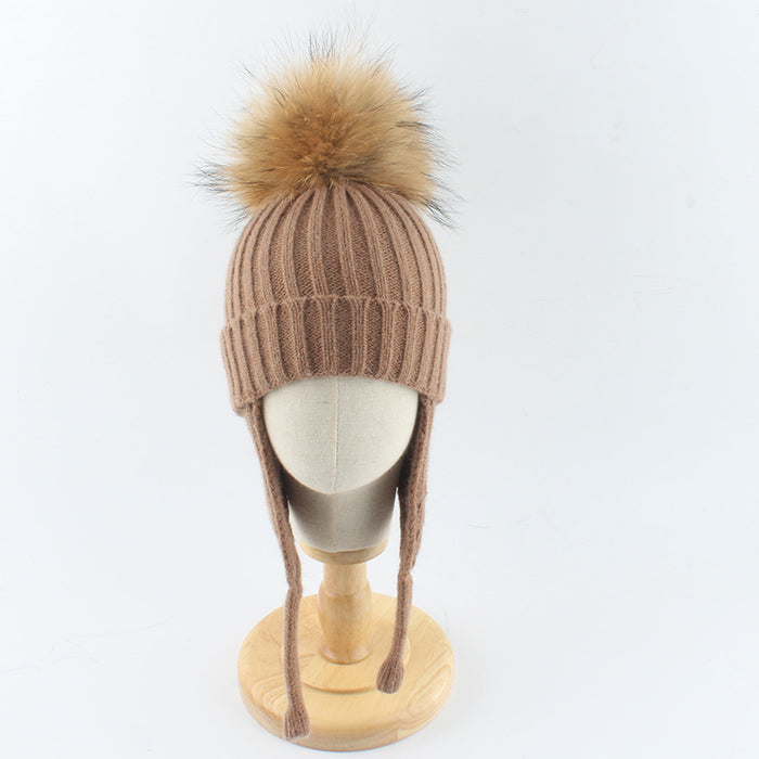 Wholesale High end ear protection hat for children, wrapped in a hat without eaves to keep warm