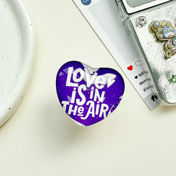 Wholesale Glass Heart-Shaped Phone Airbag Stand