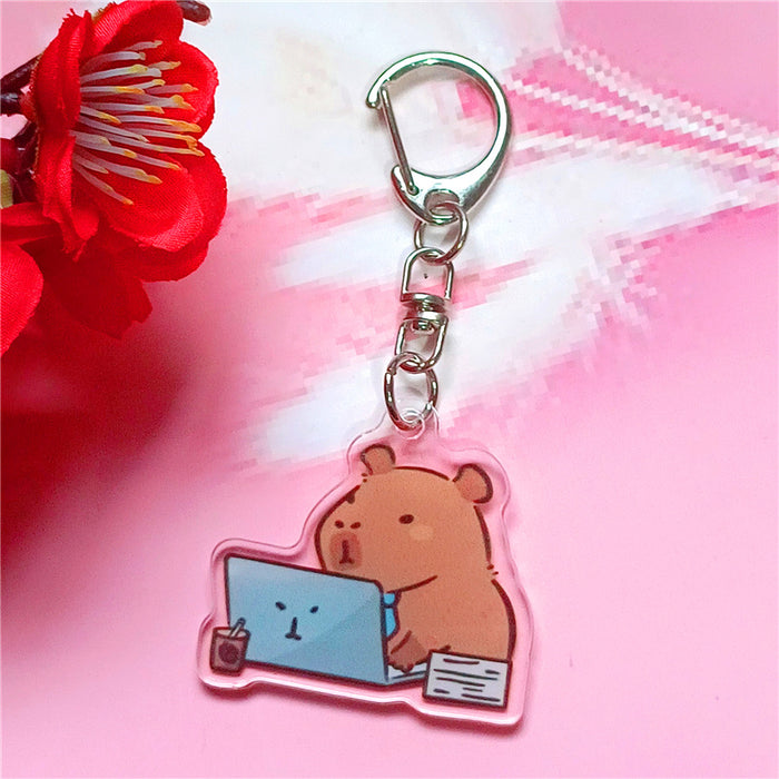 Wholesale Cartoon Keychain Acrylic Double-Sided Key Ring
