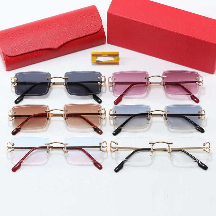 Wholesale New sunglasses with frameless cut edges, trendy sunglasses