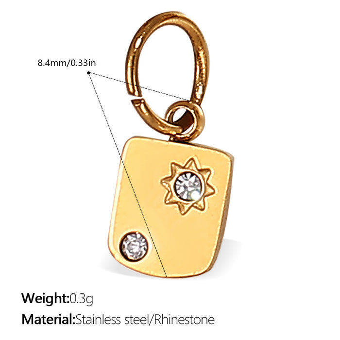 Wholesale  Pendant Accessories Inlaid Rhinestone All-match Pendant Inlaid Glass Stone Round Pendant Necklace