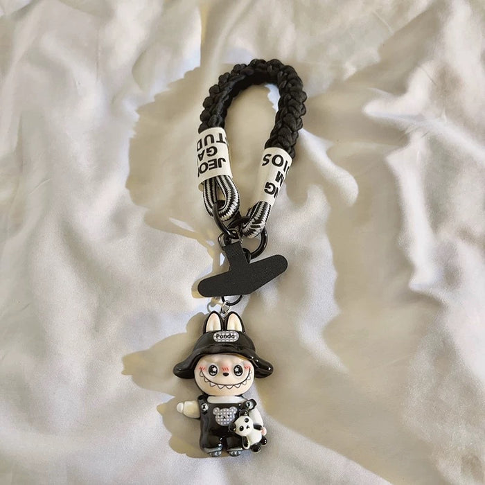 Wholesale Cute cartoon cloth woven nylon lanyard key chain