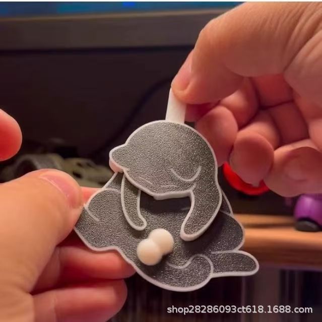 Wholesale Creative and quirky drawstring toy egg cat keychain pendant cute abstract rotatable bag pendant backpack accessories