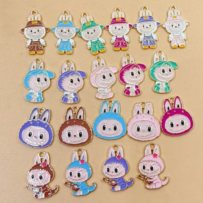 Wholesale 10pcs Little Rabbit Accessories: Earrings and Keychain Pendant
