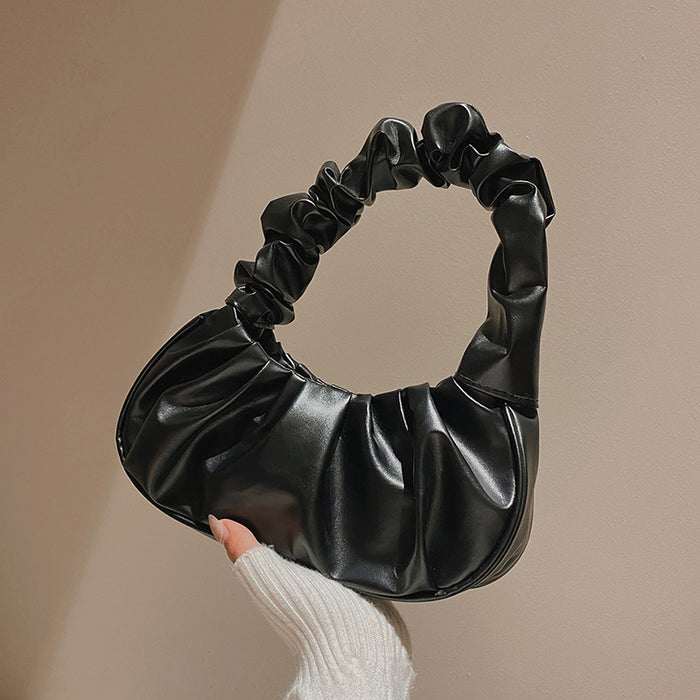 Wholesale New solid color cloud pleated bag, minimalist shoulder bag