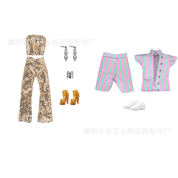 Wholesale Doll clothing design movie with model couple doll clothes