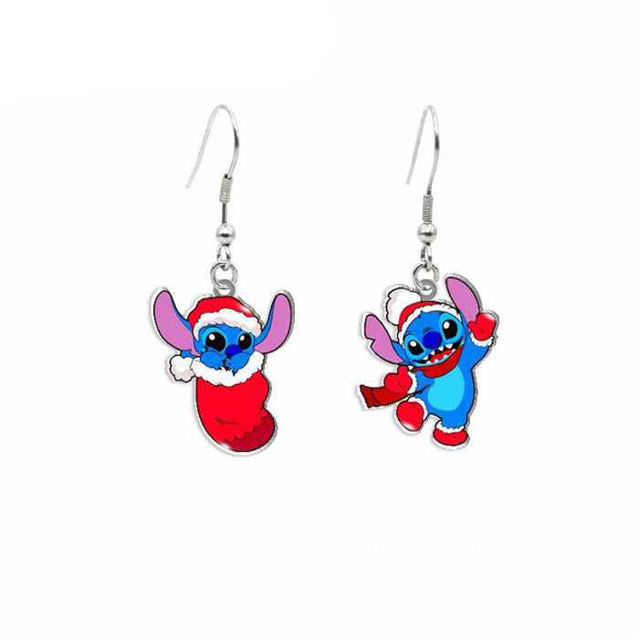 Wholesale Cute Christmas Cartoon Santa Hat Earrings JDC-ES-ShaoH007