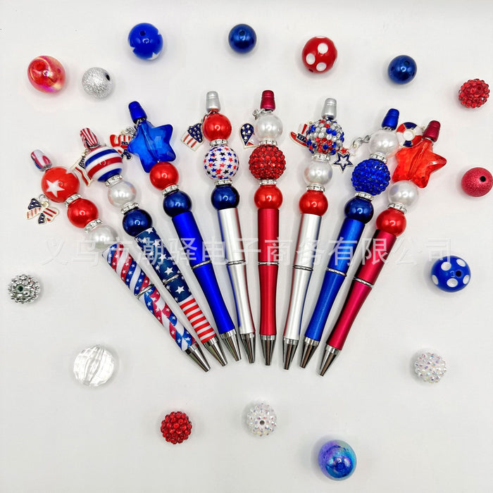 Wholesale DIY Beaded Ballpoint patripot Pen Set - 8 Pcs minimum quantity: 2