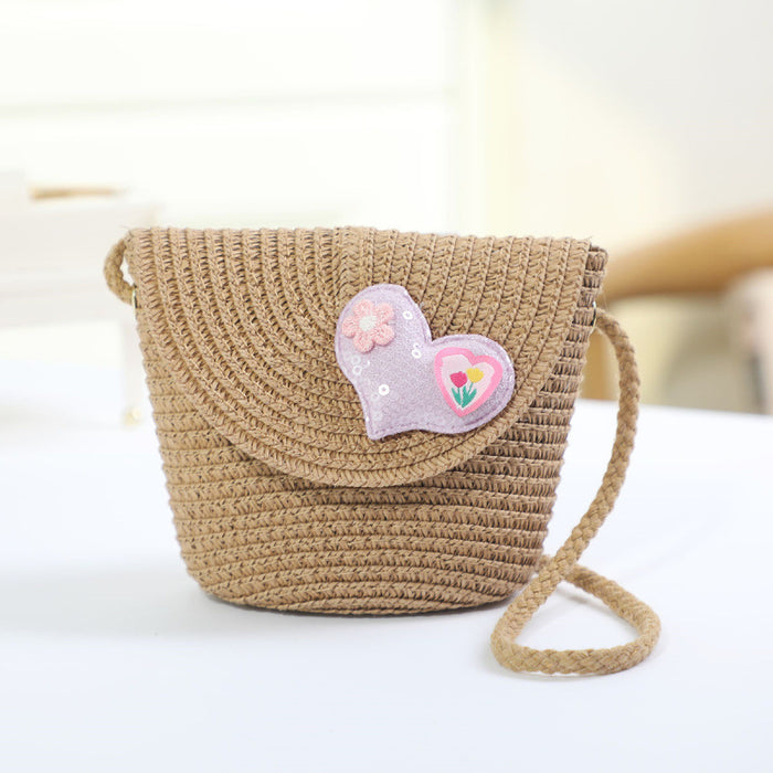 Wholesale New Flip Style Mini Bag Fashionable Children's Woven Bag Cartoon Cute Single Shoulder Crossbody Bag JDC-SD-GJ001