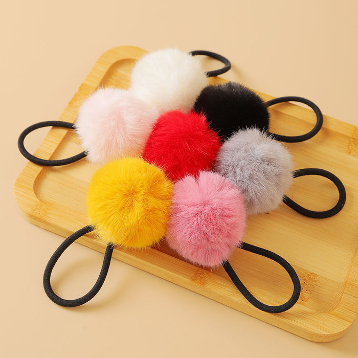 Wholesale cute color plush soft f Hair Scrunchies