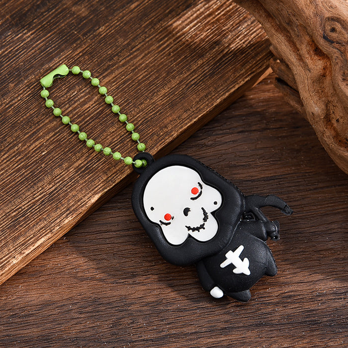 Wholesale  keychain trick-or-treating ghost pumpkin keychain  pendant chain skull ghost key chain