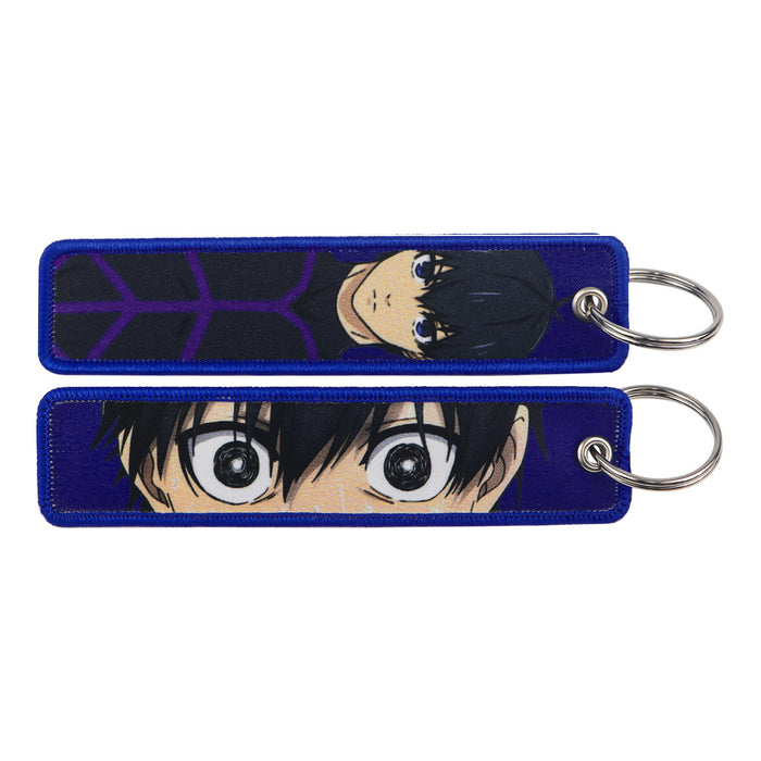 Wholesale  Woven Label Keychain Lanyard Office Id Badge Woven Fabric Accessory Pendant