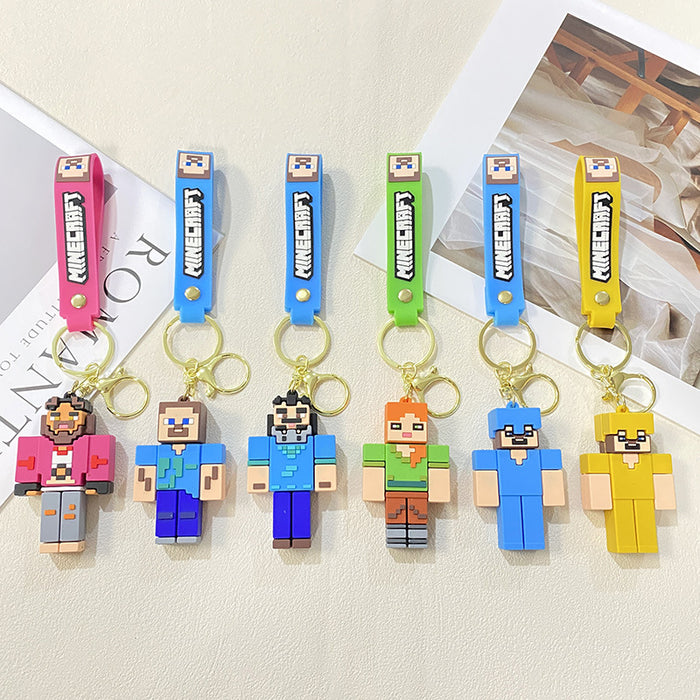 Wholesale Building Block Keychain Pendant Car Accessories Keychain Claw Machine Small Gift Pendant