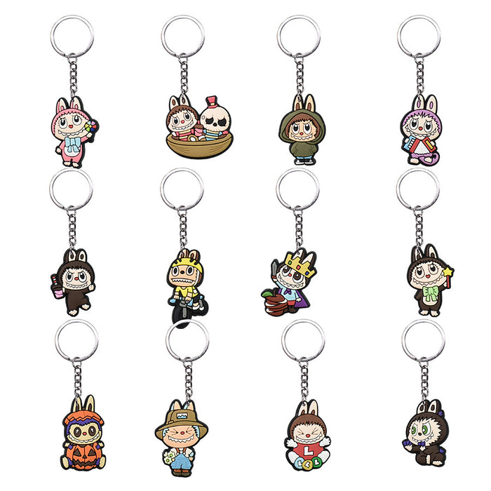Wholesale Cartoon Pvc Key Chain Small Gifts Cute Key Ring DIY School Bag Pendant Key Chain