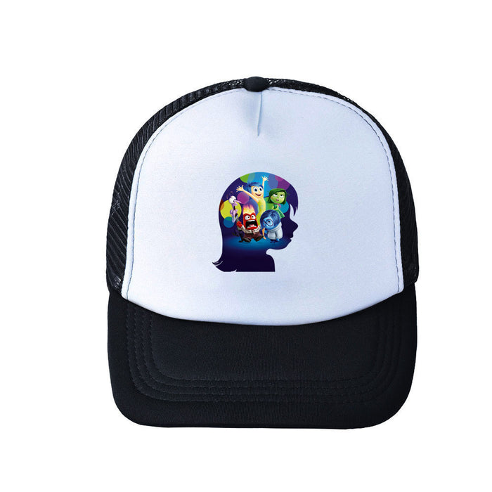 Wholesale Acrylic Cartoon Print Black and White Mesh Cap JDC-FH-WuDuomei010