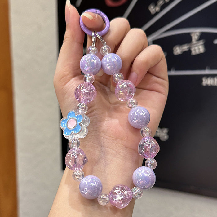 Wholesale New colorful flower handmade bead keychain, colorful backpack pendant, keychain accessories wholesale