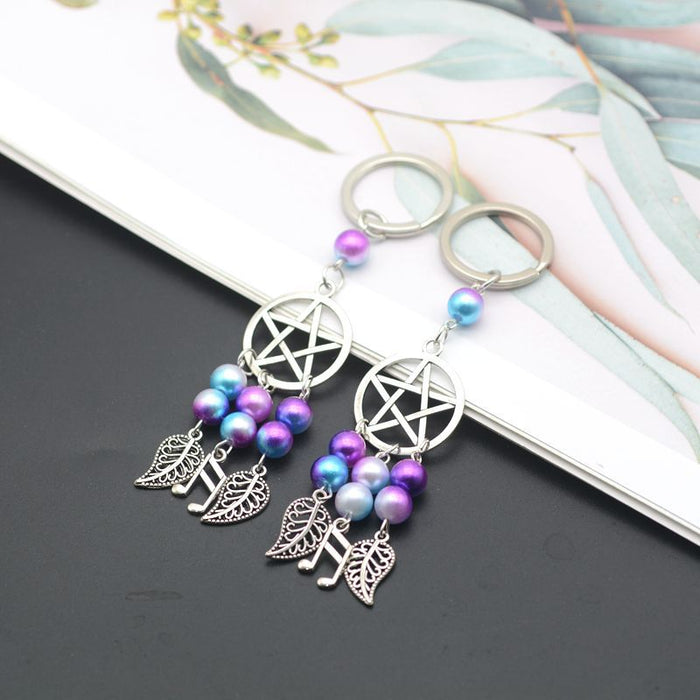 Wholesale Metal Butterfly Dreamcatcher Keychain Mediterranean Style Car Key Accessory MOQ≥50
