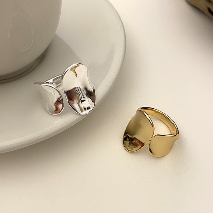Wholesale Geometric Wide Edition Smooth Face Open Women's Ring JDC-RS-YFY004