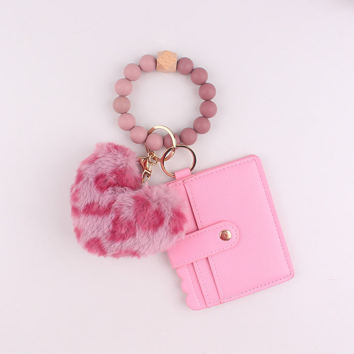 Wholesale  Cartoon Plush Love Card Bag Jewelry