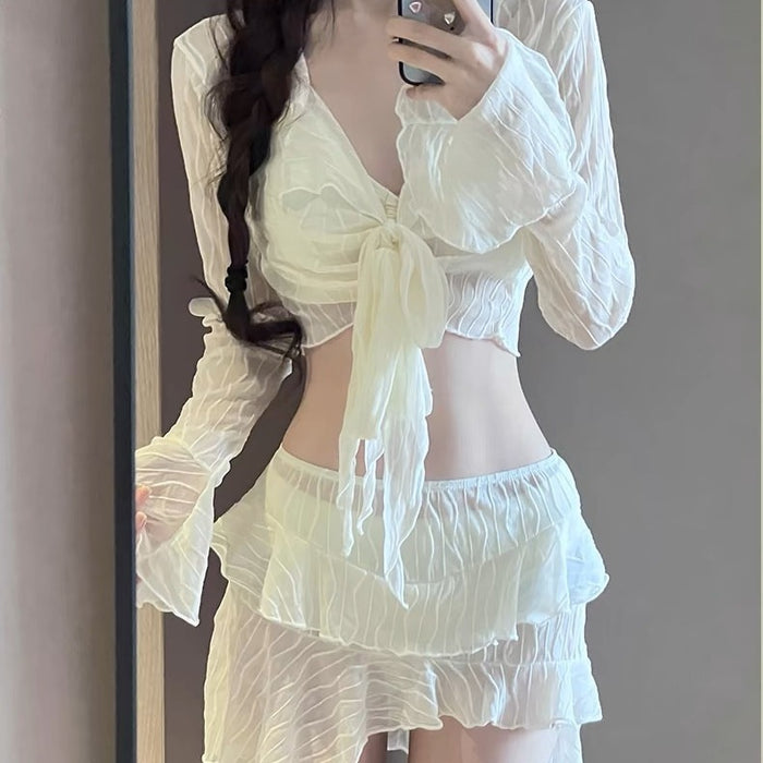 Wholesale Swimsuit Split Bikini Four Piece Set